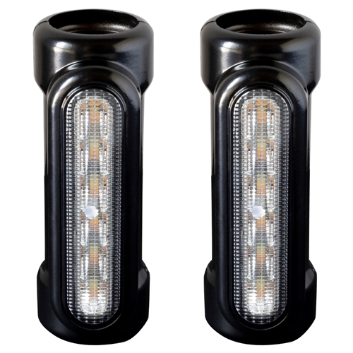 HOGWORKZ® Black Engine Guard / Highway Bar LED Lights