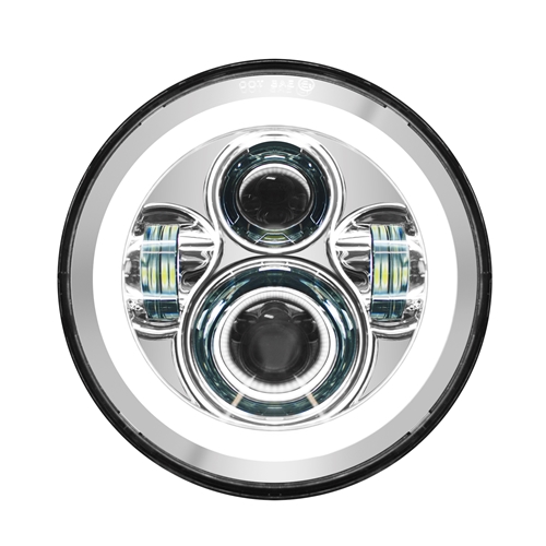 HOGWORKZ® 7" LED Chrome HALOMAKER™ LED Headlight (Harley Daymaker Replacement)