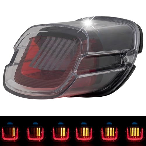 HOGWORKZ® Uproar Sequential LED Taillight w/ Plate Light | Clear