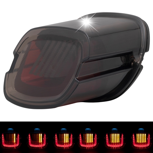 HOGWORKZ® Uproar Sequential LED Taillight w/ Plate Light | Smoked