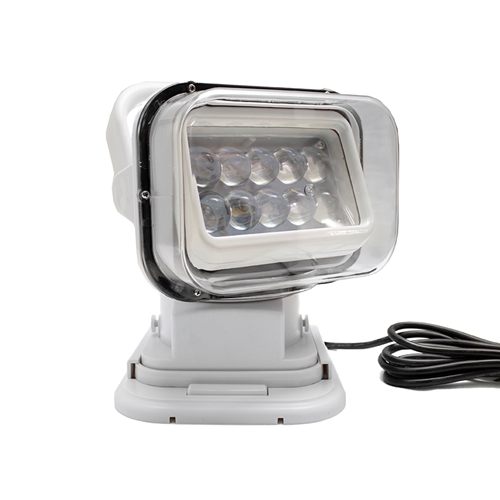 Marine Sport Lighting Motorized 50W LED Spot Light w/ Remote 360 Degree / 120 vertical Swivel Functionality White 