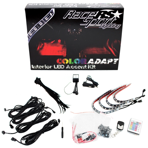Race Sport Lighting RGB LED Flexible Interior Kit with Key Card RGB Remote ColorADAPT Adaptive 