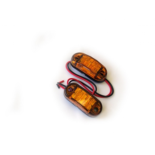 Race Sport Lighting   2.5x1 Inch LED Amber Marker w/ 2 Hole Mount Come  Inch Pairs 
