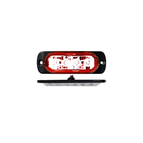 Race Sport Lighting 4-LED Ultra Slim Flush Mount 19-Flash Pattern Marker Strobe Light Red 