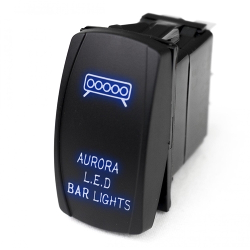 Race Sport Lighting LED Rocker Switch w/ Blue LED Radiance Aurora LED Bar Lights 