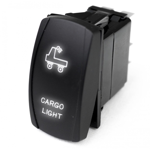 Race Sport Lighting LED Rocker Switch w/ White LED Radiance Cargo Light 