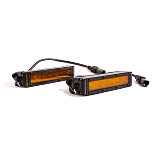 Diode Dynamics Stage Series Universal Lightbar - SS6 Single Row Straight Amber SAE Fog Pair